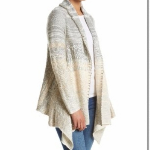 Vintage America Blues Comfy Shark Hem Open Front Cardigan Sweater - Picture 3 of 7